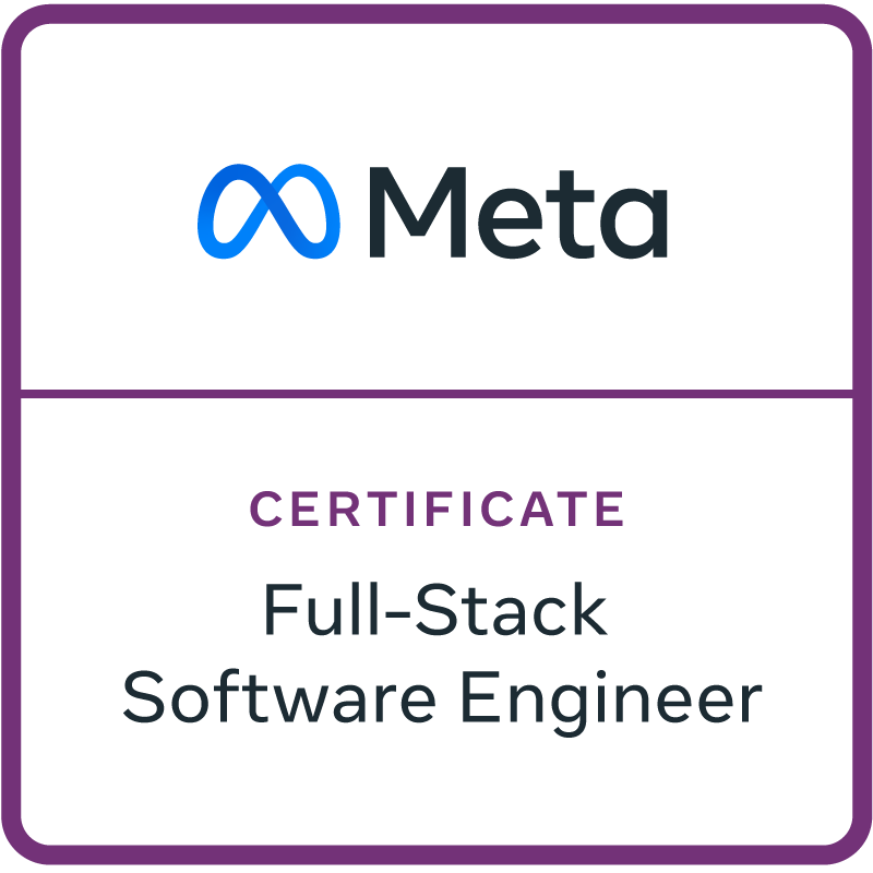 Meta Full Stack Software Engineer Certificate